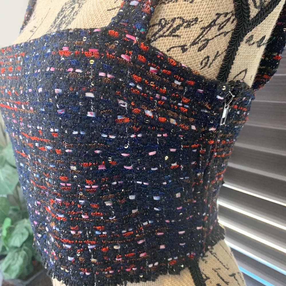 Line and dot  tweed crop - Picture 5 of 6